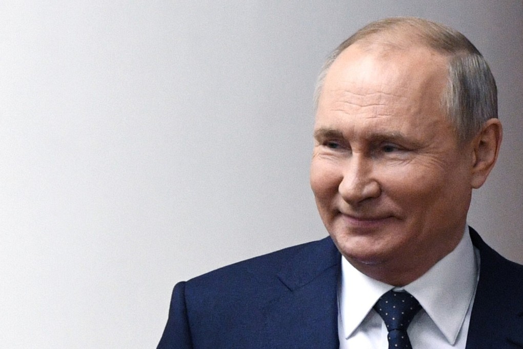 Russian President Vladimir Putin takes part in a meeting at the Tauride Palace in St Petersburg on Tuesday. Photo: Kremlin/Sputnik via EPA-EFE