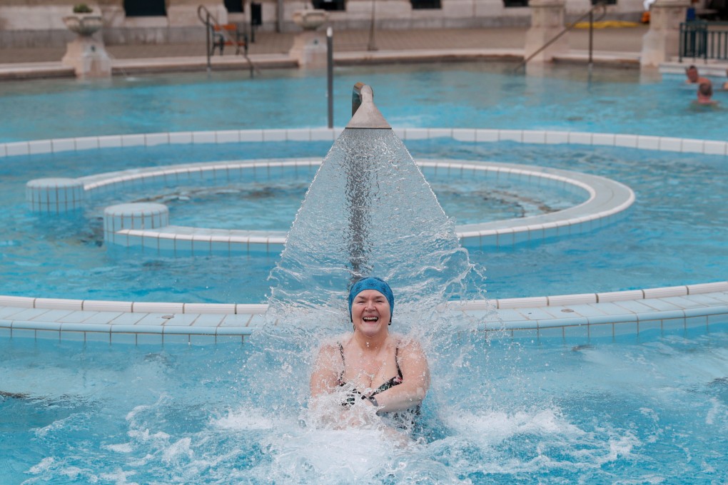 A woman relaxes at the Szechenyi thermal bath in Budapest, Hungary. Photo: Reuters