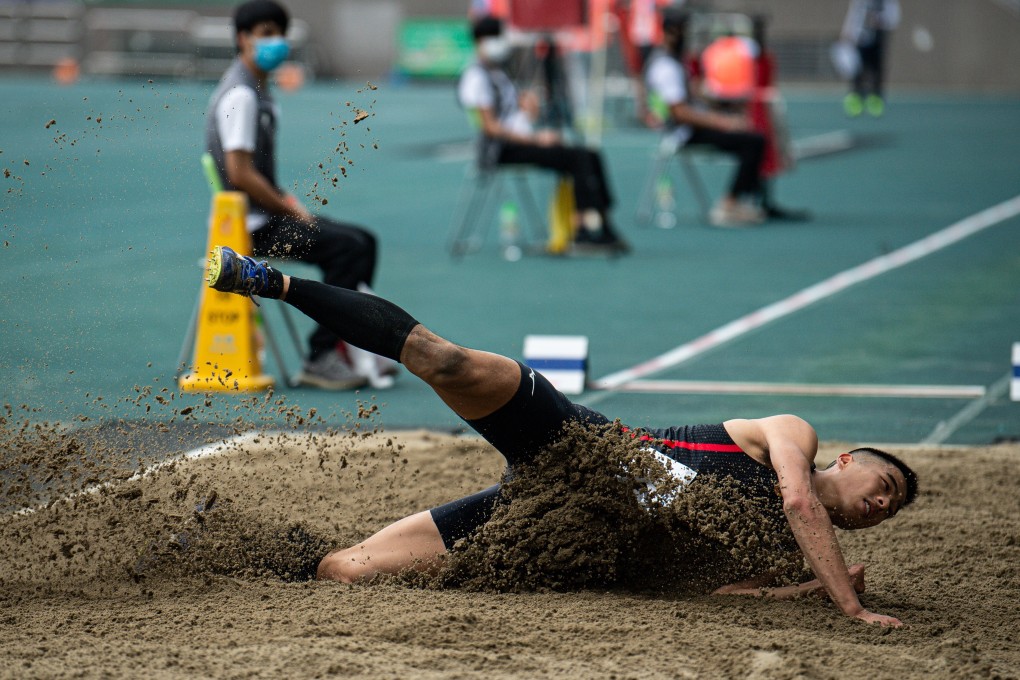 Chan Ming-tai is regaining his confidence after his victory at the Hong Kong Athletics Championships with a 7.70 metre jump at Tseung Kwan O Sports Ground. Photo: HKAAA
