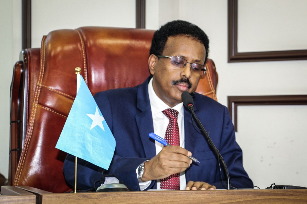 Somalia’s President Mohamed Abdullahi Mohamed at Villa Hargeisa in Mogadishu on Saturday. Photo: AFP via Getty Images / TNS