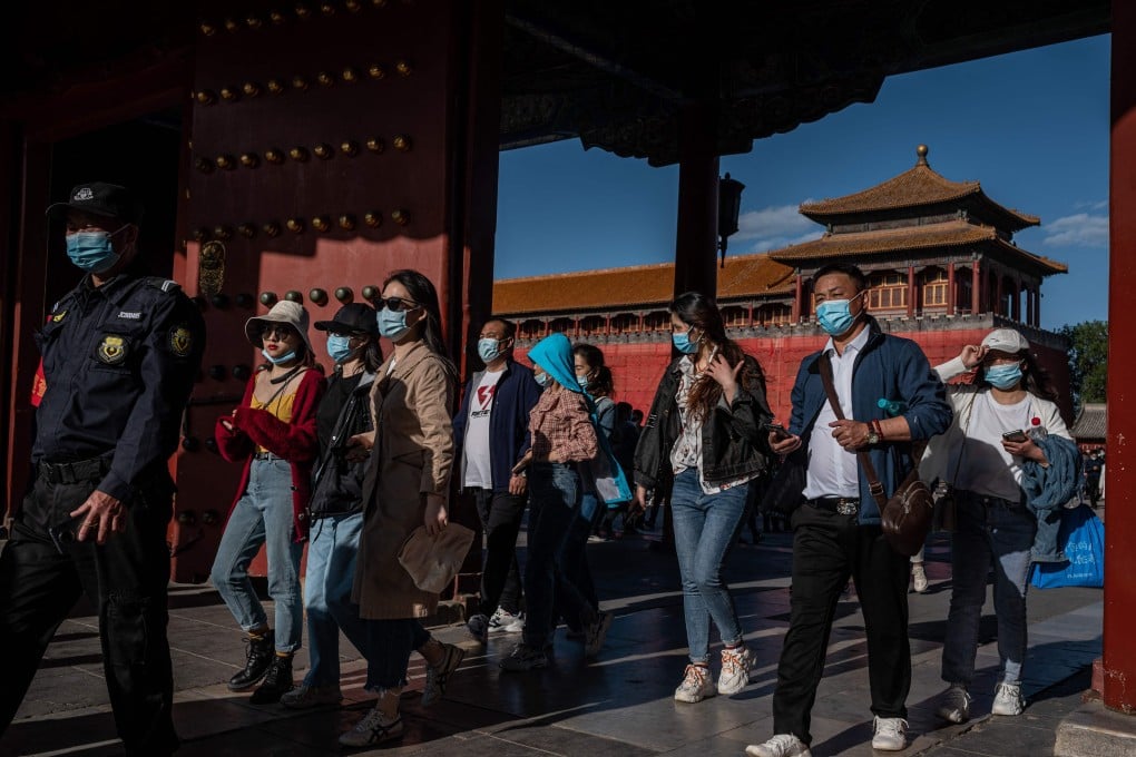 More than 1.1 million people visited attractions like the Forbidden City in Beijing on Saturday. Photo: AFP