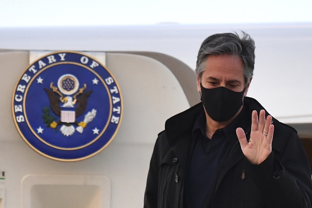 US Secretary of State Antony Blinken arrived in London on Sunday for a G7 foreign ministers meeting where China is one of the issues on the agenda. Photo: AP