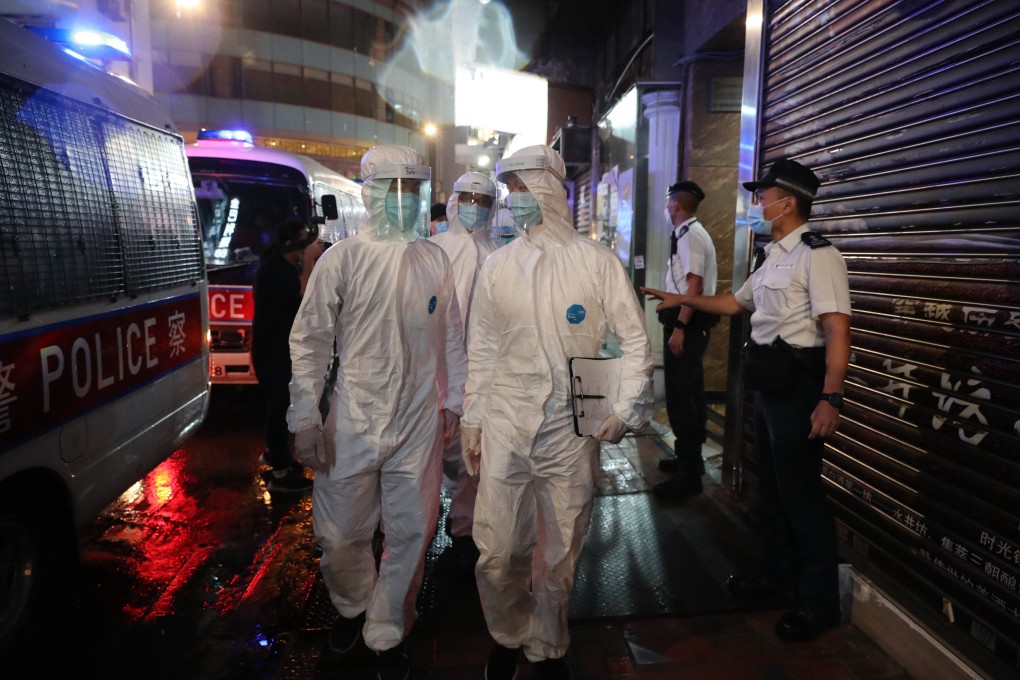Beauty Mansion in Tsim Sha Tsui was locked down on Monday evening. Photo: Edmond So