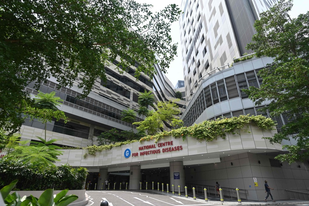 The exterior of Singapore’s National Centre for Infectious Diseases. Photo: AFP