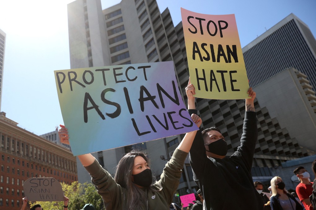 Protesters show solidarity with Asian-Americans at a March rally in San Francisco, California. File photo: AFP