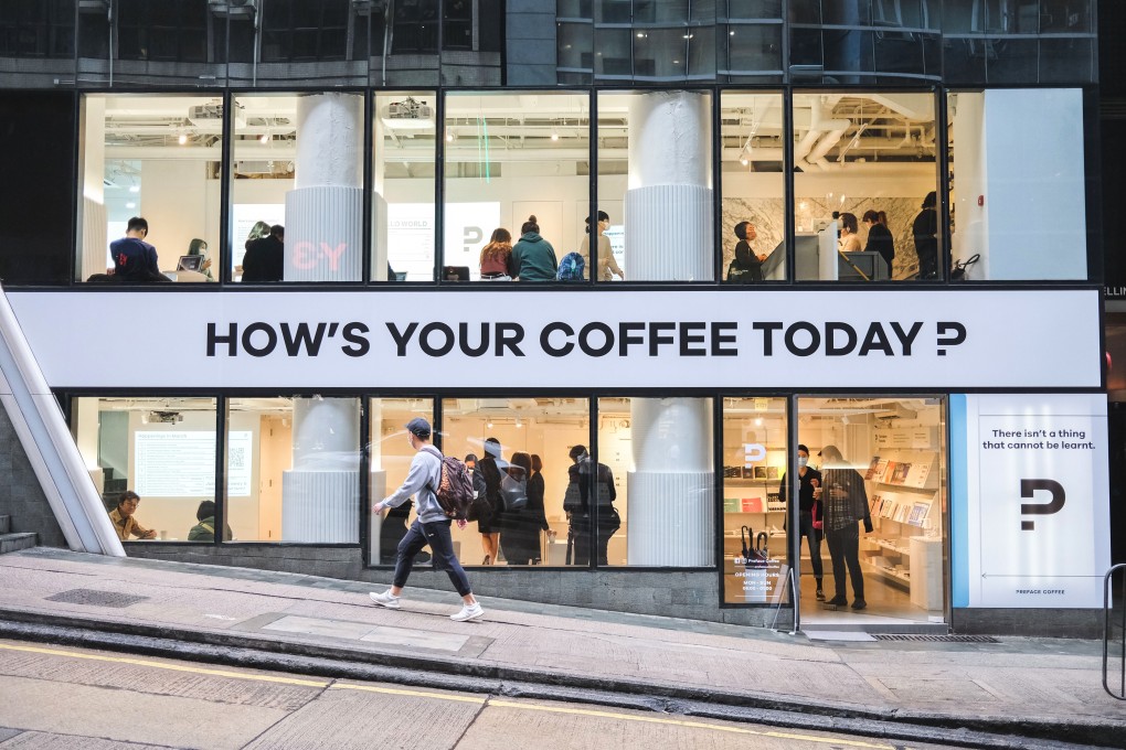 The Preface Coffee shop in Central. Preface Coding is a trendsetter, having opened its first coffee shop in 2018. Photo: Handout