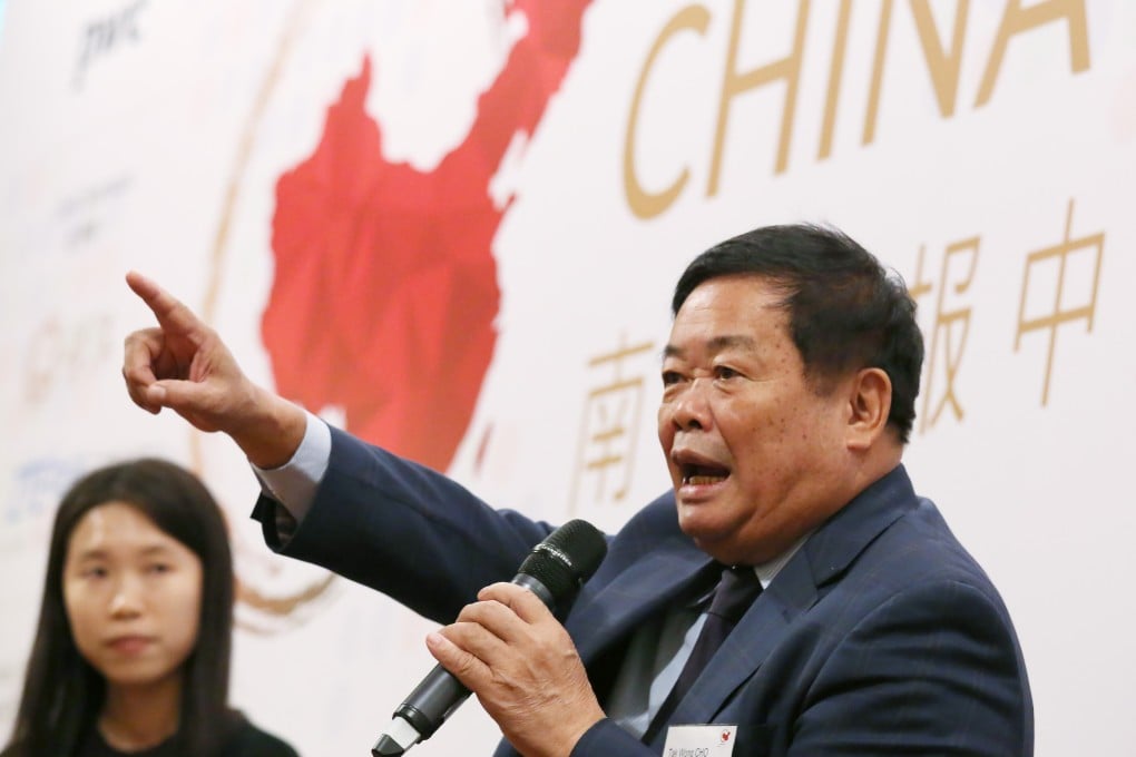 Fuyao Glass Industry Group founder and owner Cao Dewang speaks at the SCMP China Conference in Hong Kong on November 2, 2015.