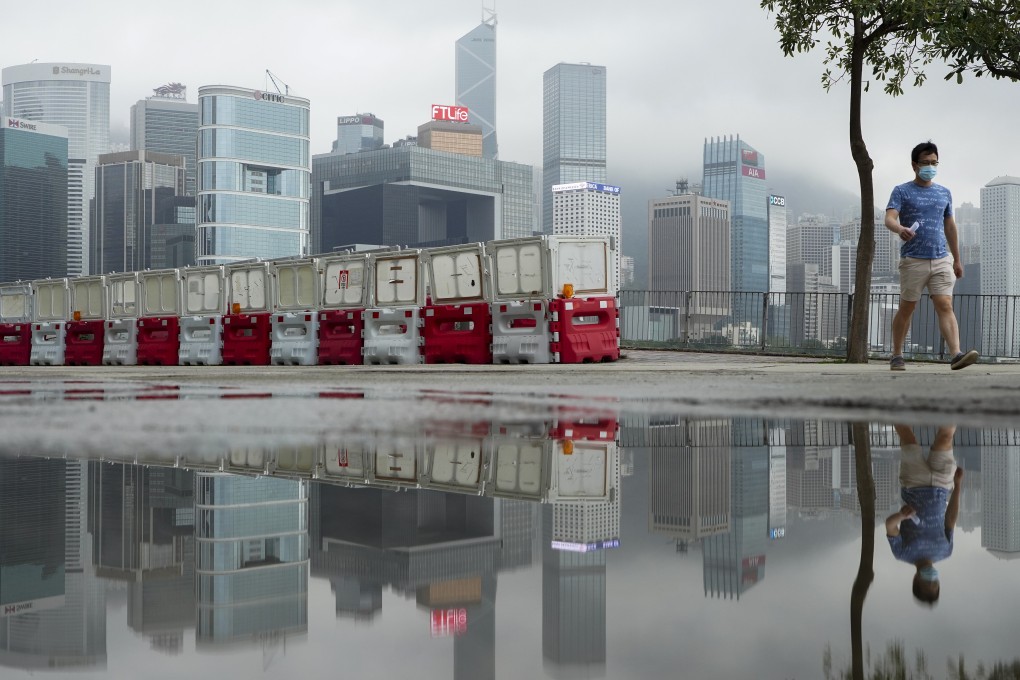 Hong Kong’s Wan Chai waterfront against the backdrop of the city’s business district. The local economy rebounded sharply with 7.8 per cent growth in the first quarter. Photo: Robert Ng