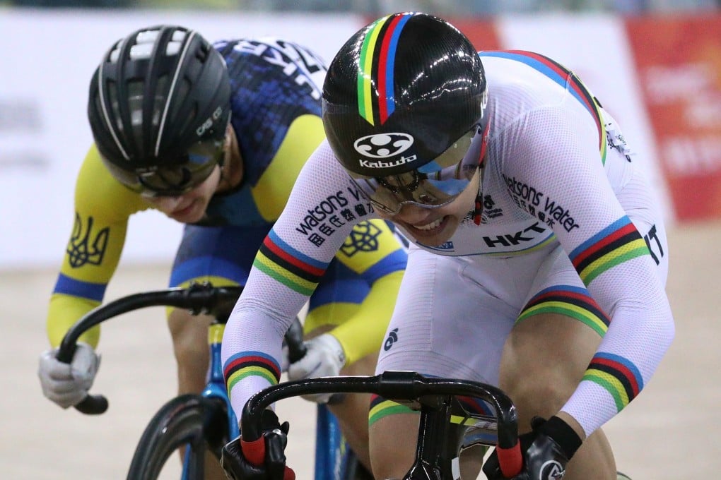 Sarah Lee and Ukraine’s Olena Starikova go at it during the 2019 track cycling World Cup series in Hong Kong. The duo is likely to meet again at the inaugural Nations Cup in Tseung Kwan O. Photo: Winson Wong