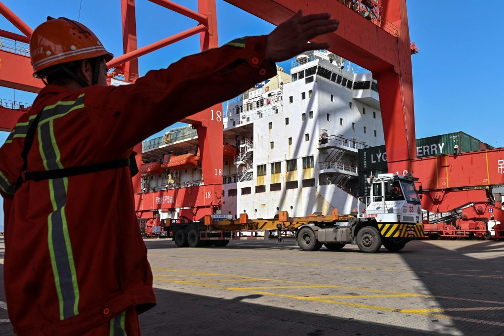 China’s exports grew by 32.2 per cent in April compared to a year earlier, while imports grew by 43.1 per cent last month. Photo: AFP