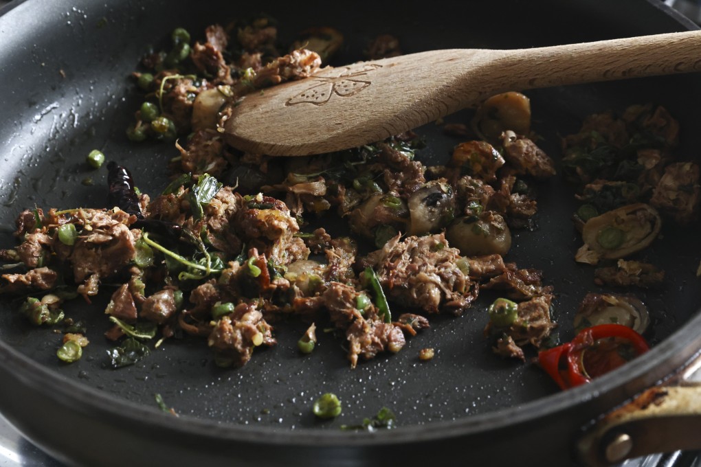 Karana uses every part of the jackfruit to make its meat substitutes – whole plant meat shreds and mince. They can be used as filling in baos (steamed buns), in stir-fries or in dumplings. Photo: K.Y. Cheng