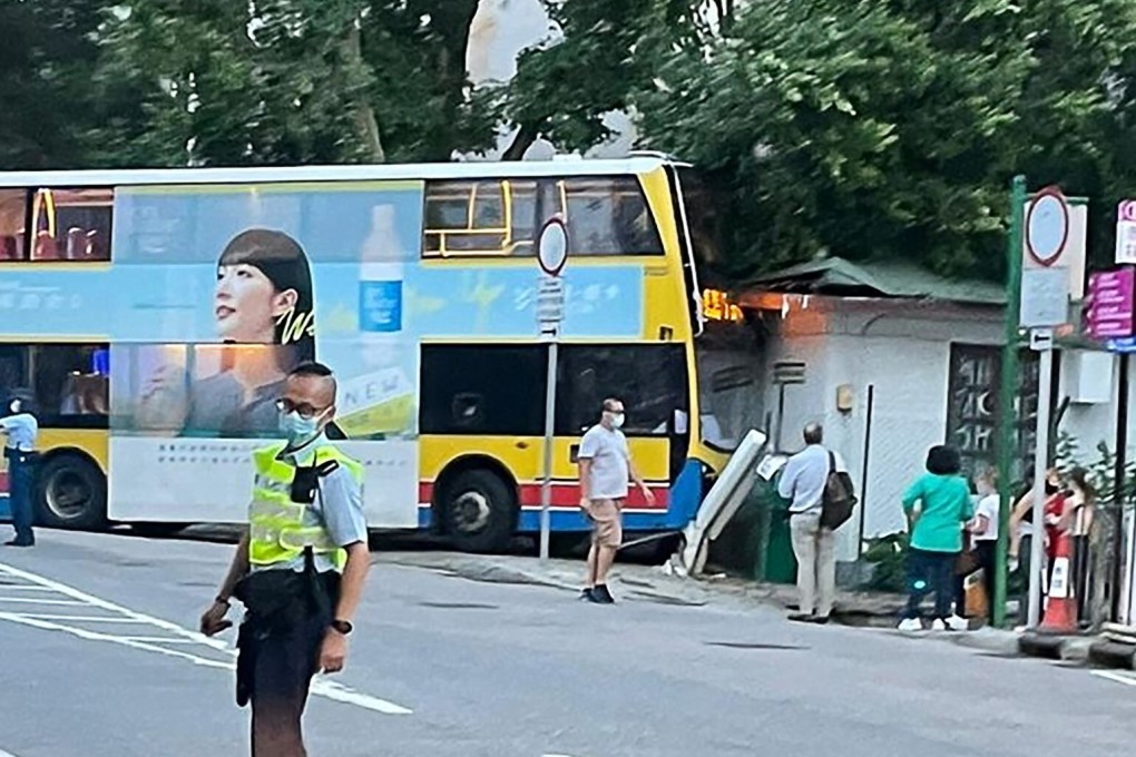 The bus crashed into the post office at about 6.30pm on Wednesday. Photo: Handout