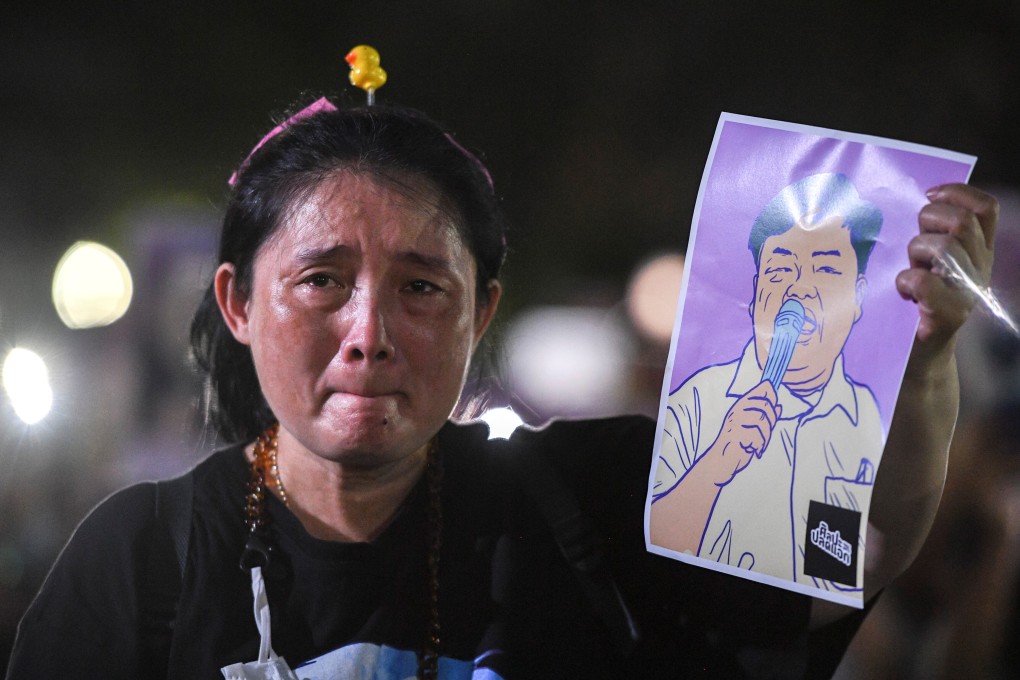Sureerat Chiwarak, mother of arrested anti-government protest leader Parit ‘Penguin’ Chiwarak. Photo: Reuters