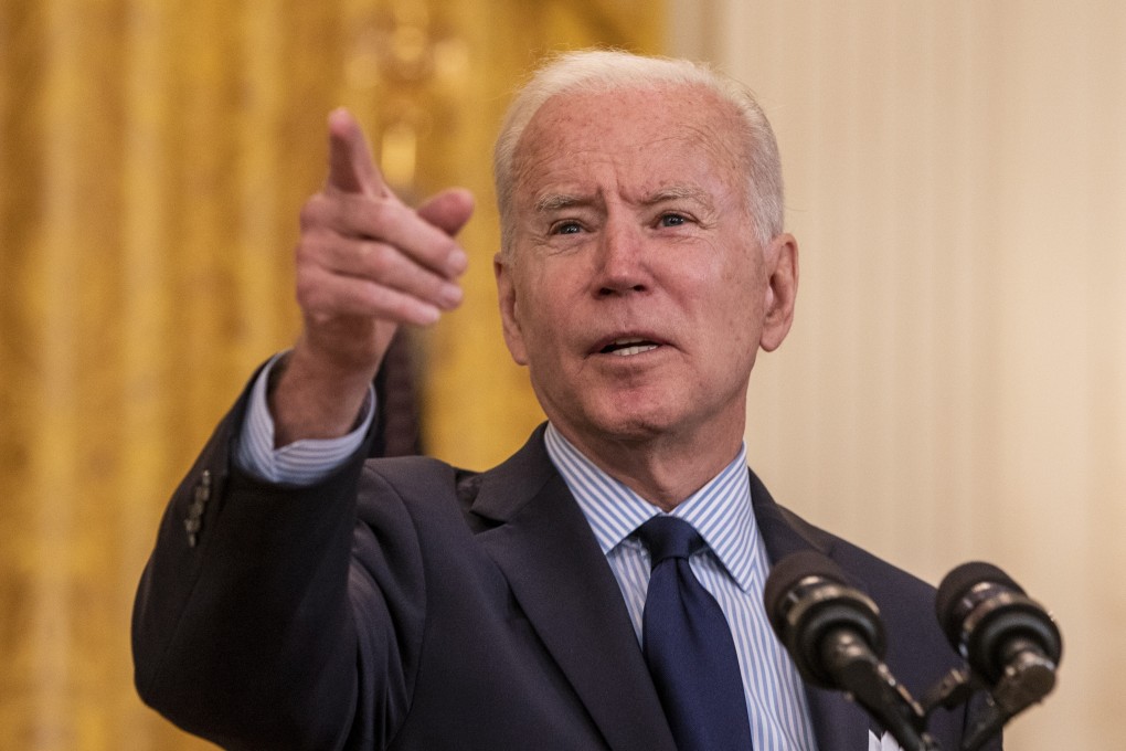 US President Joe Biden speaks about the April jobs report at the White House on Friday. Photo: EPA-EFE