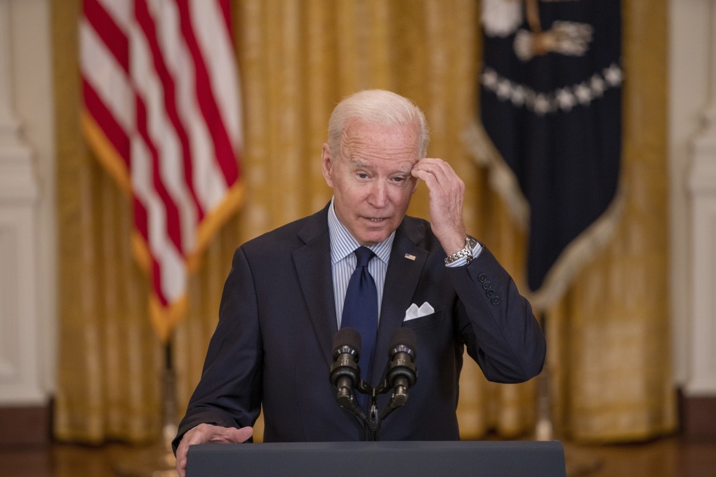 US President Joe Biden speaks in the East Room of the White House in Washington on May 7. It is far from inconceivable that Washington is, intentionally or unwittingly, creating a momentum with which Beijing can be provoked into starting a war. Photo: UPI/Bloomberg