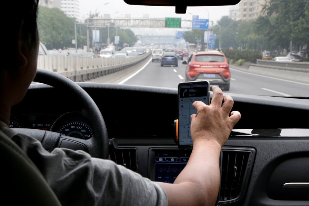 A Didi Chuxing driver on the job in Beijing, China on August 28, 2018. Photo: Reuters