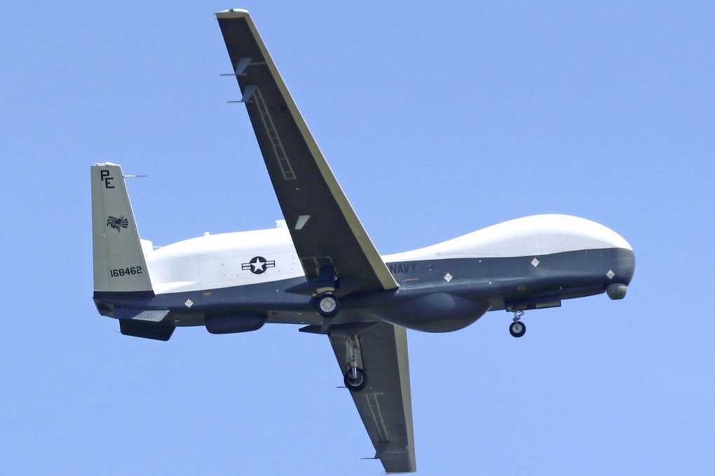 The Triton UAVs were the first US Navy drones to be deployed to the Pacific. Photo: Kyodo
