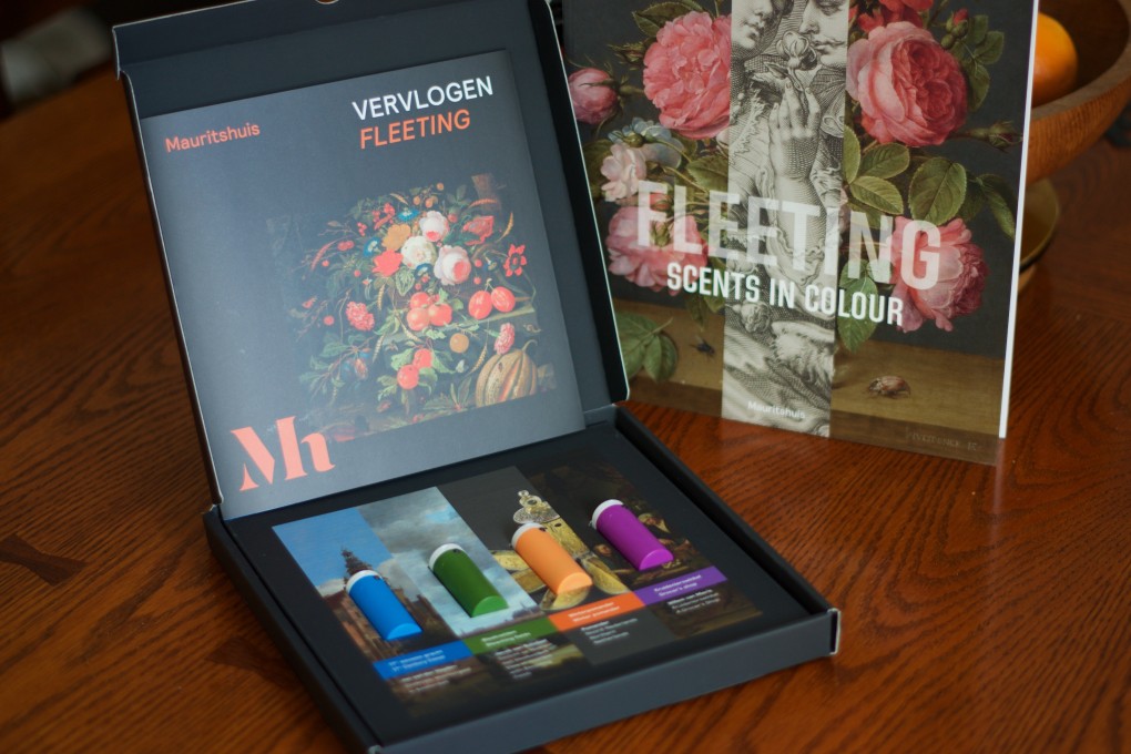 Fleeting – Scents in Colour is a multisensory exhibition of paintings by 17th century Dutch masters mixed with the smells of the scenes they depict. Four of the aromas are available for home viewers to sniff while watching an accompanying video. Photo: Peter Neville-Hadley