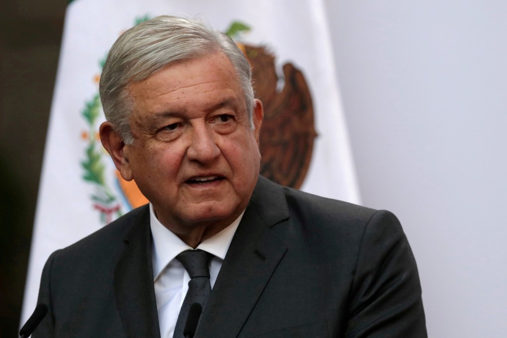 Mexico's President Andres Manuel Lopez Obrador speaks to the nation from the National Palace in Mexico City, in December 2020. Photo: Reuters
