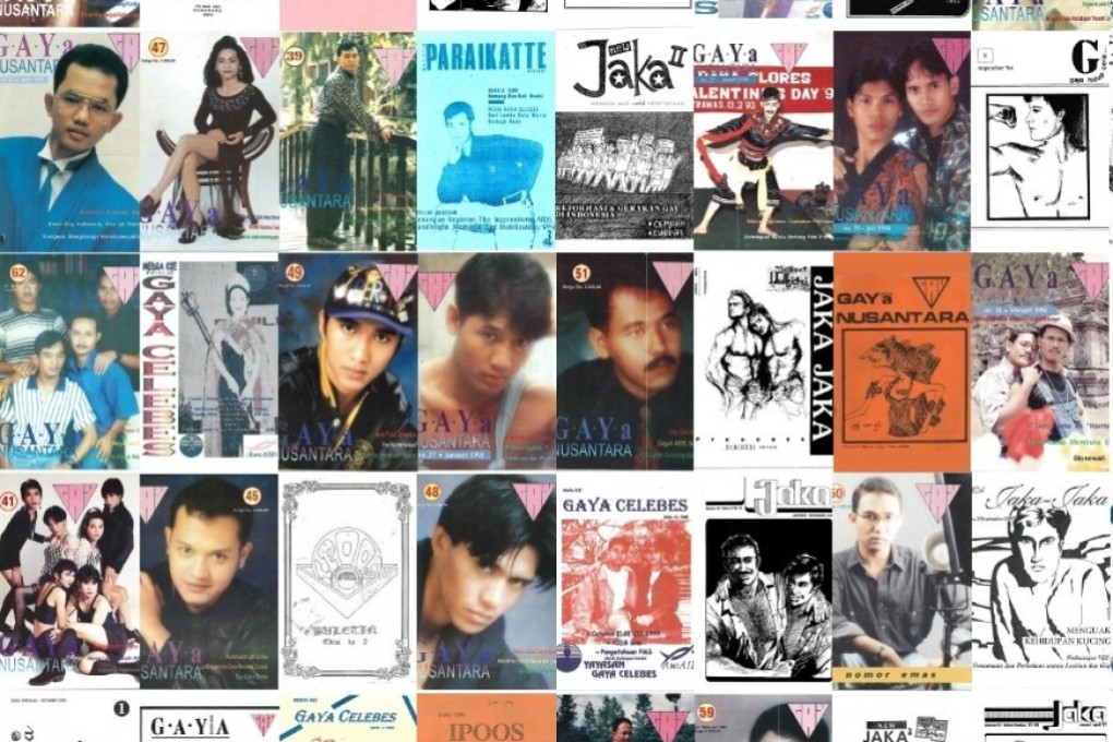 A compilation of covers of Indonesian LGBT zines published in the 1980s and 1990s. Photo: Queer Indonesia Archive/Twitter