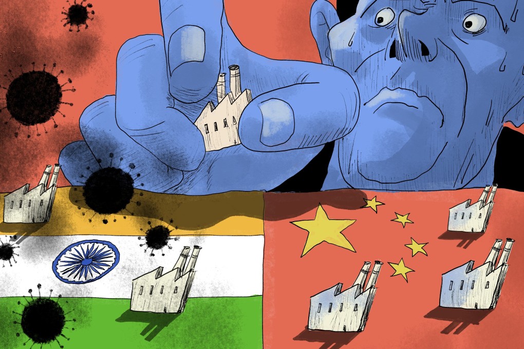 India’s second coronavirus wave is threatening to put many small exporters out of business and slow the country’s economic recovery. Illustration: Brian Wang