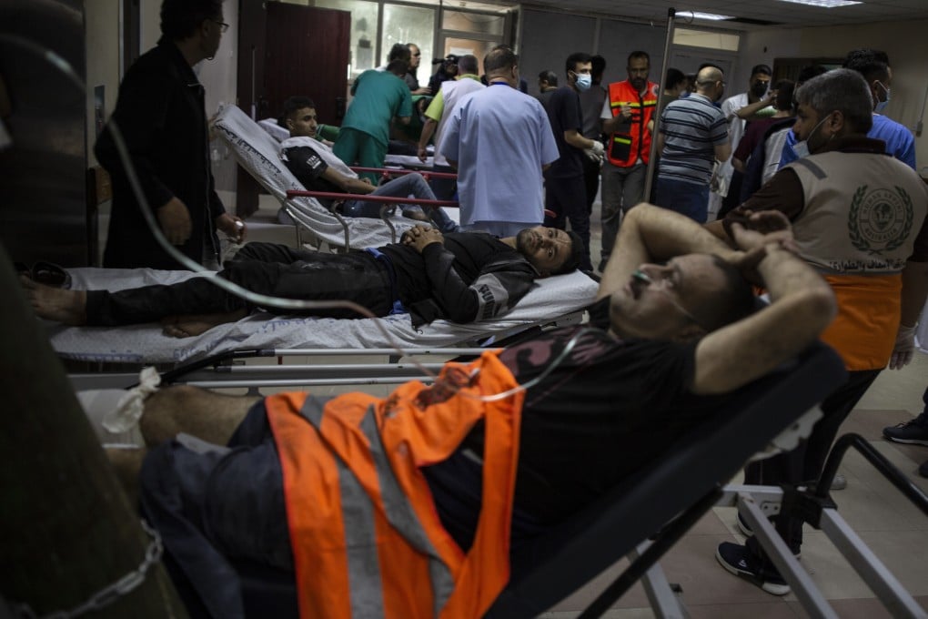 Palestinians hurt by an Israeli air strike receive treatment at the Shifa Hospital in Gaza City. Photo: AP