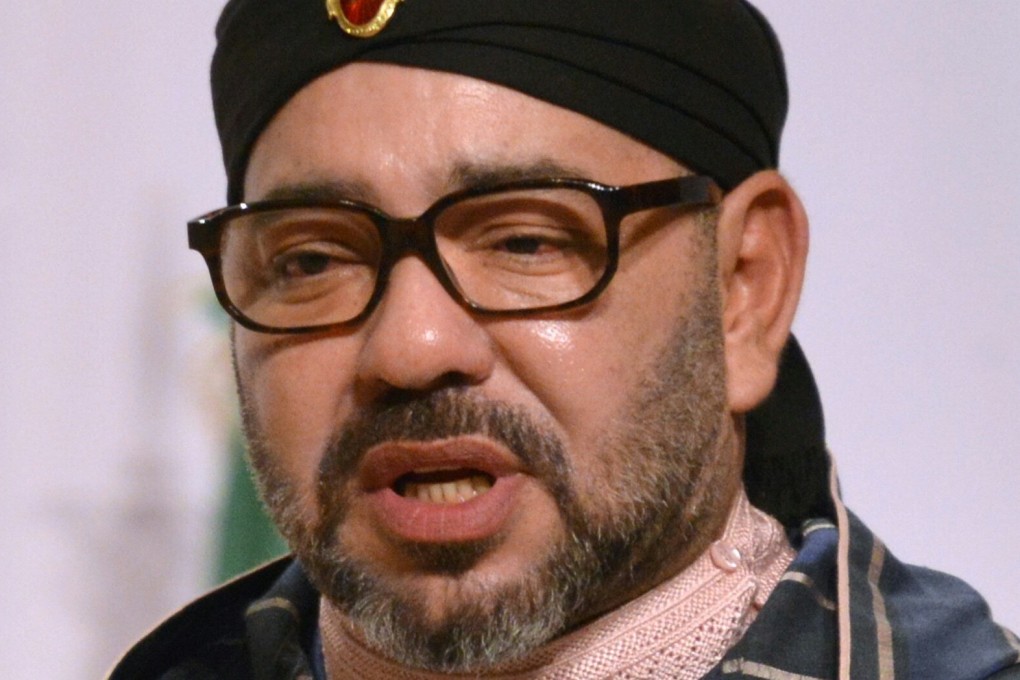 Morocco’s King Mohammed VI speaks during a summit on the Congo River in Brazzaville in April 2018. Photo: AFP