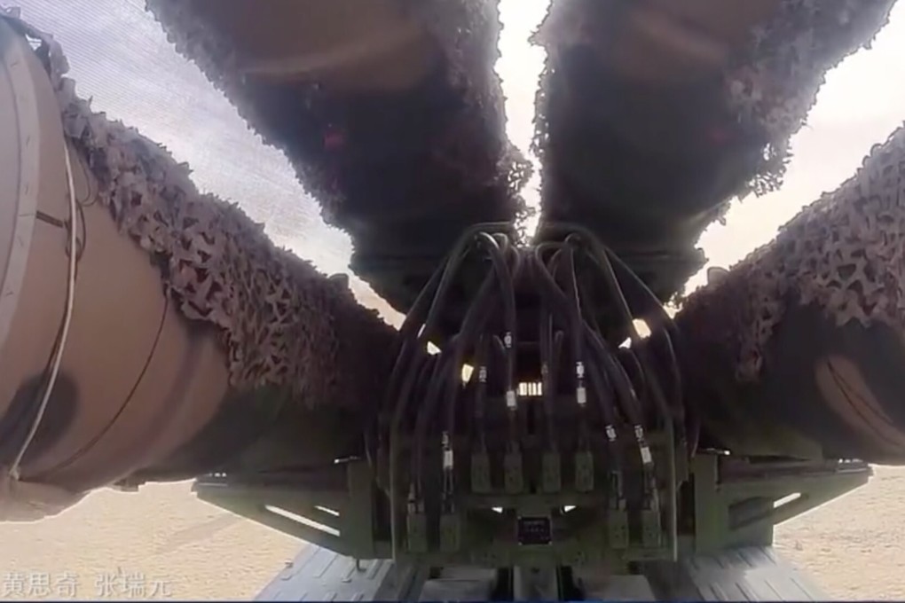 The HQ-9B ground-to-air missile defence system was ready to shoot targeting drones during the drills. Photo: CCTV