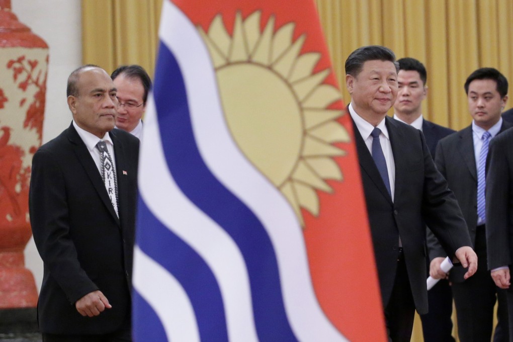 Kiribati President Taneti Maamau and Chinese President Xi Jinping pictured in Beijing on January 6, 2020. Photo: Reuters