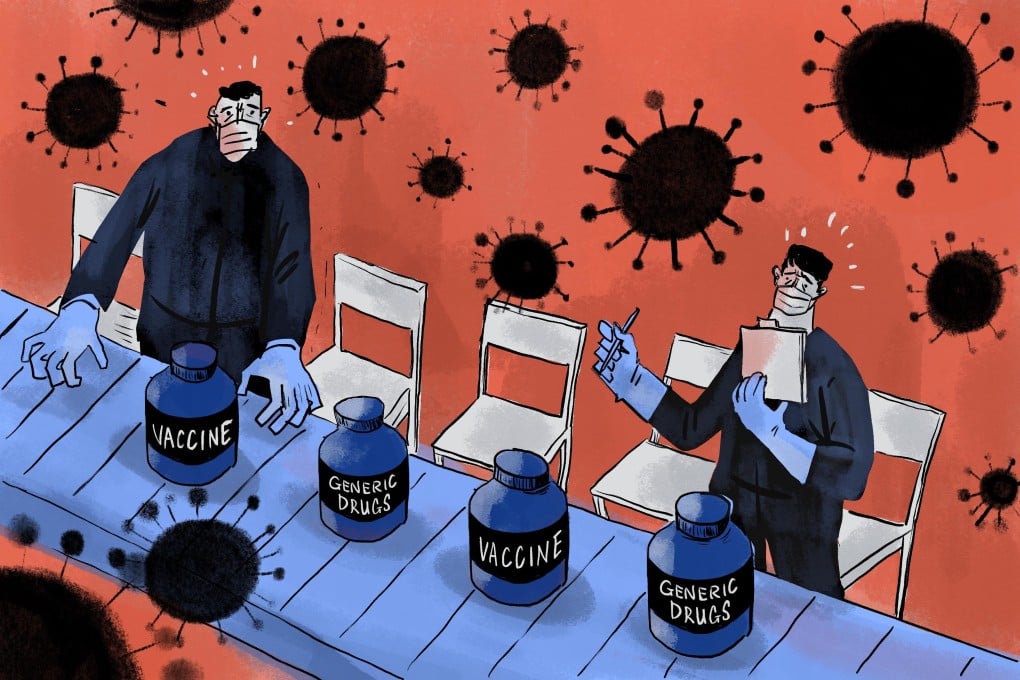 Nearly a third of all Indian factories that make active pharmaceutical ingredients are located in areas that were recently placed under pandemic-forced lockdowns, and many workers have fallen ill. Illustration: Brian Wang