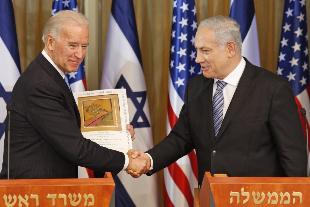 Joe Biden with Israel's Prime Minister Benjamin Netanyahu in 2010. Photo: AP