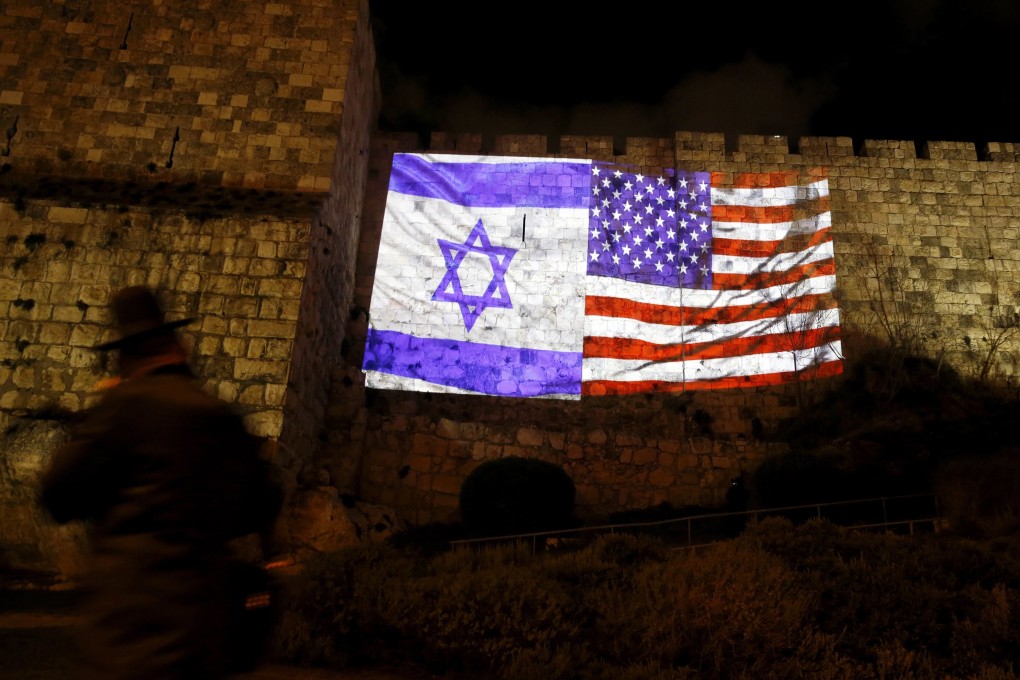 On the Tuesday CGTN broadcast, host Zheng Junfeng questioned whether US support for Israel was truly based on shared democratic values. Photo: EPA-EFE