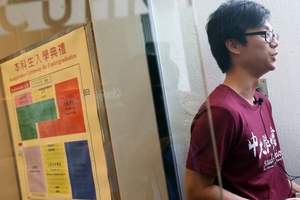 Former Chinese University student union chief Owen Au, in 2018. Photo: David Wong