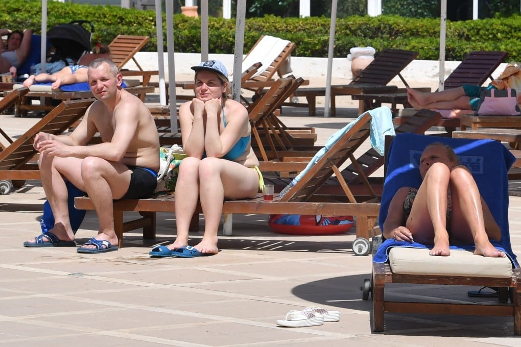 Tourists sunbathe at a hotel in the Tunisia. Photo: AFP