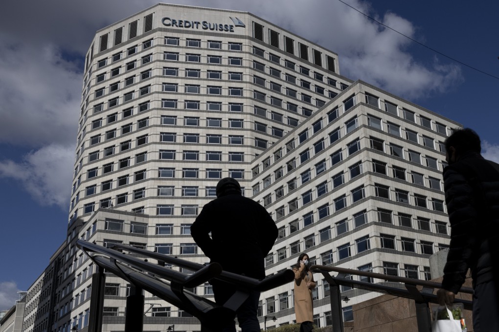 A view of Credit Suisse in the Canary Wharf business district in London. The collapse of Archegos Capital in March has resulted in huge losses for banks including Credit Suisse. Unexpected incidents like this are the biggest risk facing markets. Photo: Getty Images