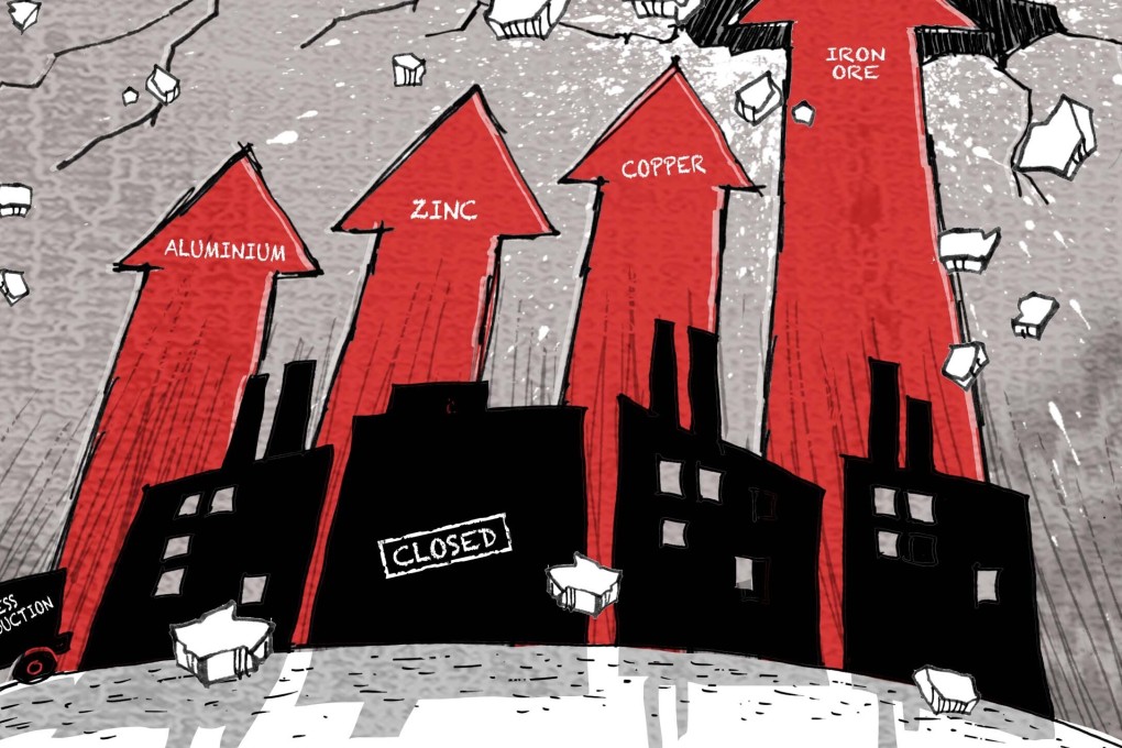 Even as supply lines have shifted back to China from coronavirus-hit countries, crucial raw materials such as metals are making it impossible for some manufacturers in the “world’s factory” to turn a profit. Illustration: Henry Wong
