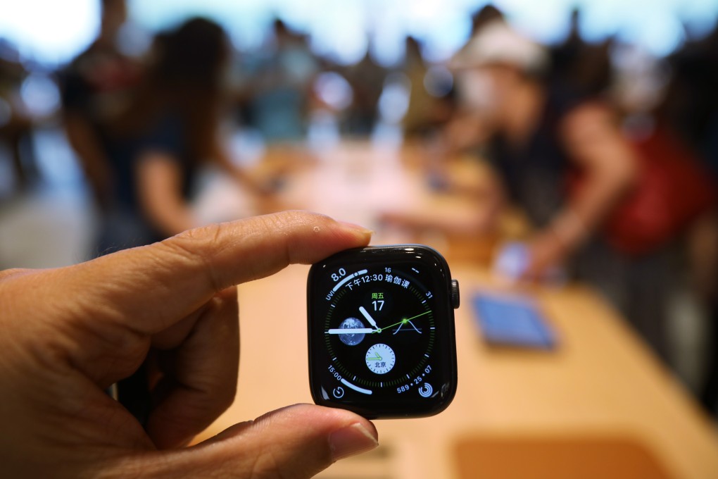 An Apple watch is pictured at the new Apple flagship store at Sanlitun in Beijing, China, July 17, 2020. Photo: SCMP/Simon Song