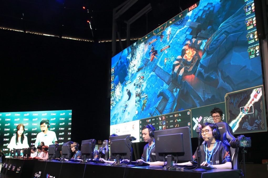 Local esports teams Hong Kong Attitude and Kowloon Esports Team compete in an exhibition game at the Cyberport Arena after its opening in 2019. Photo: Handout