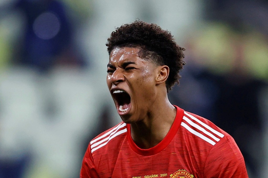 Manchester United’s Marcus Rashford was the subject of vile racist abuse following his team’s Europa League defeat. Photo: Reuters