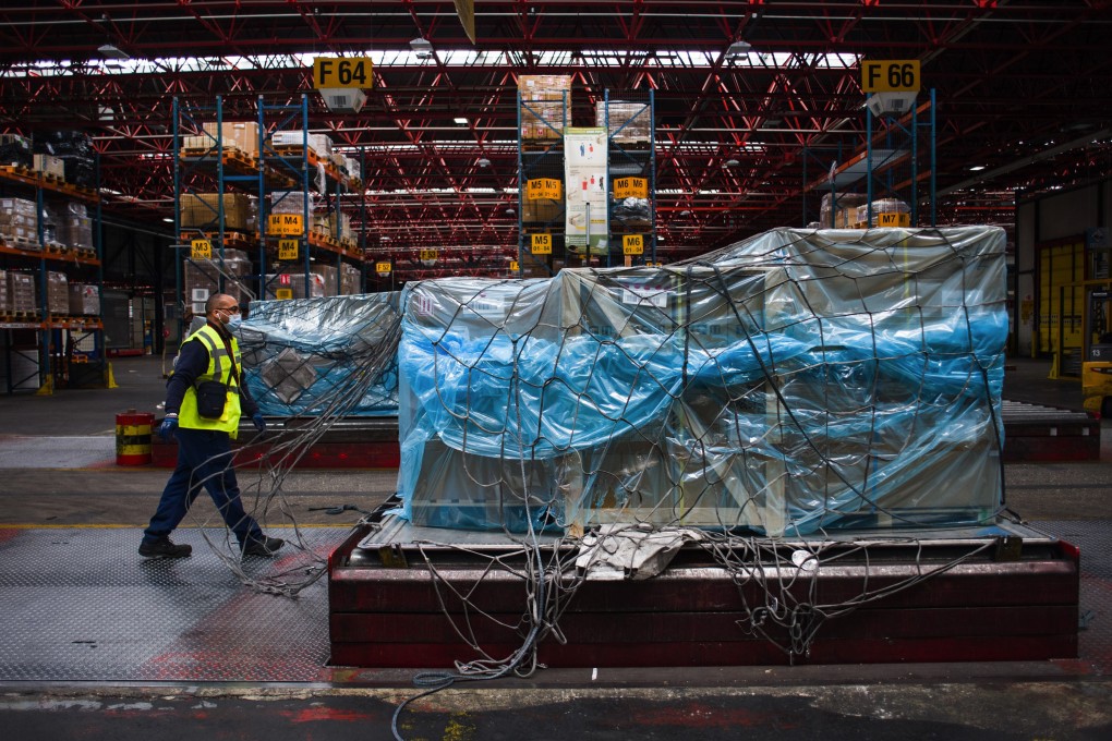 Air freight rates have skyrocketed as demand has returned to pre-pandemic levels while overall capacity is much reduced due to the drop-off in passenger flights that carry cargo in the planes’ bellies. Photo: Bloomberg