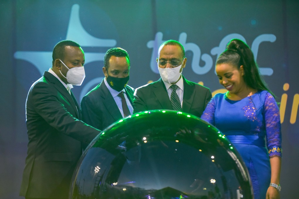 The launch of Ethio-Telecom's mobile money service Tele-Birr, which was developed by Huawei. Photo: Xinhua