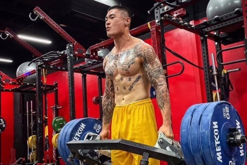 Chinese outside linebacker Li Boqiao training ahead of the postponed Canadian Football League season in Beijing. Photos: Handout