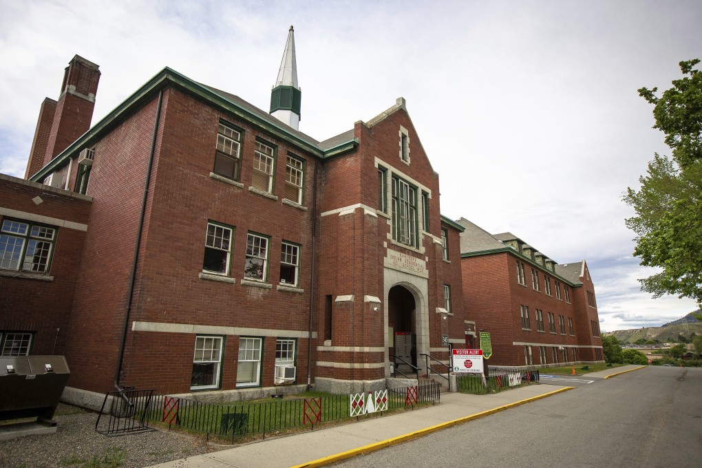 The former Kamloops Indian Residential School in Kamloops, British Columbia, Canada on Thursday. Photo: The Canadian Press via AP