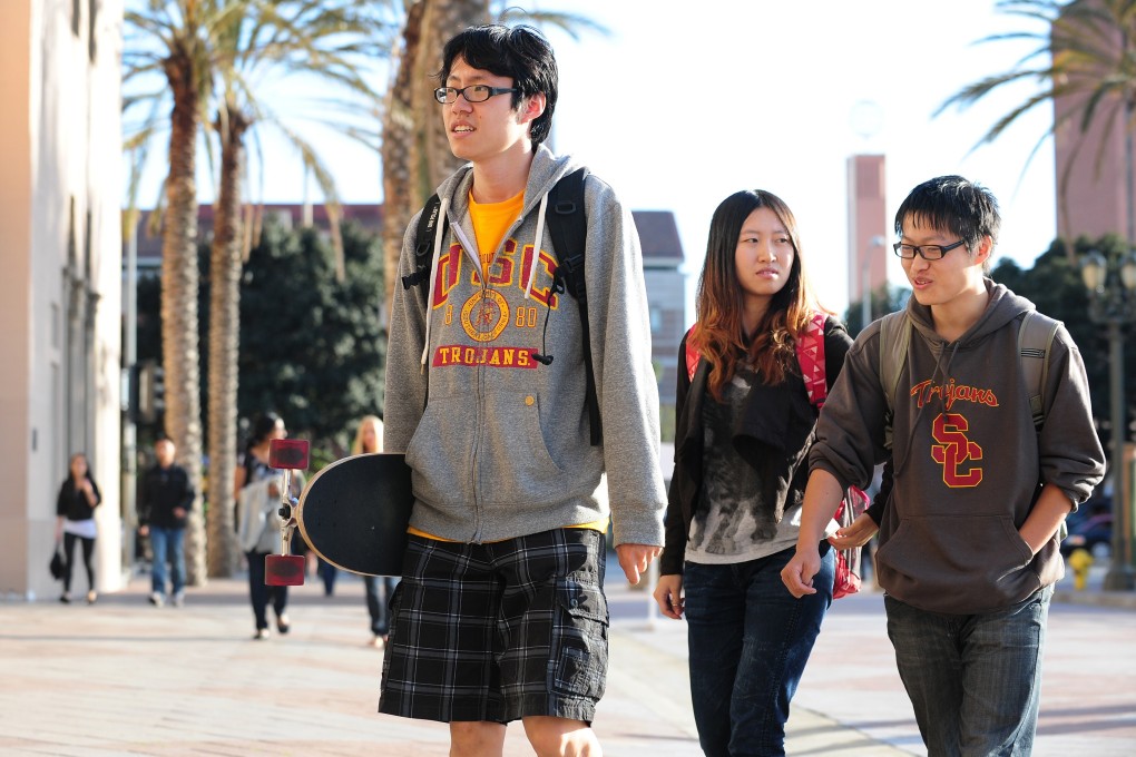 Chinese students at University of Southern California in the United States. Photo: AFP