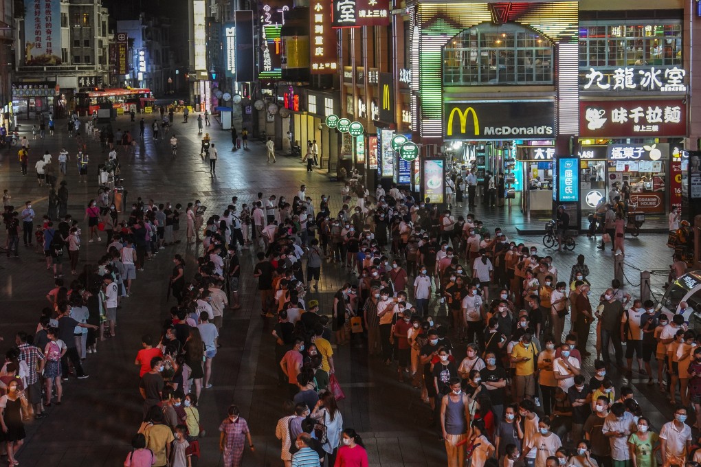 Mass screening is under way in Guangzhou’s Liwan district, where residents have been told to get tested for Covid-19 every two days. Photo: AP