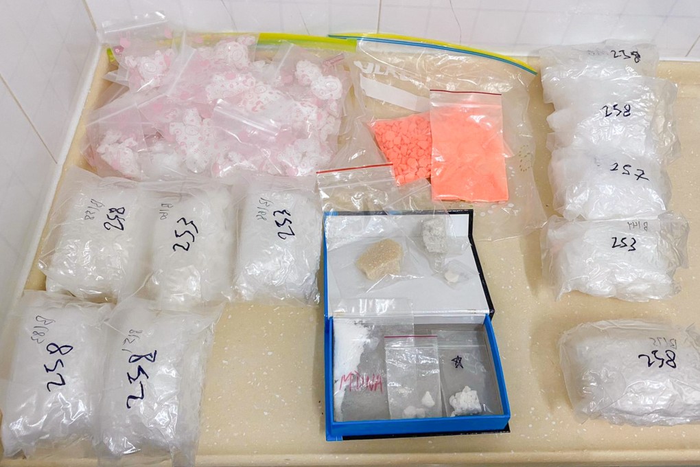 Hong Kong police seized HK$1.8 million worth of illegal drugs during an anti-narcotics raid in Kwun Tong. Photo: Handout