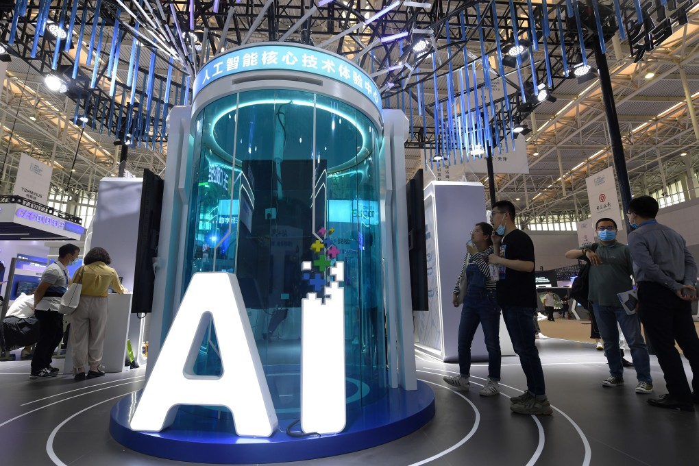 People view the exhibits at the World Intelligence Congress in Tianjin, Hebei province, on May 20. China has been pouring resources into artificial intelligence and other critical technologies in a push to close the gap with the US. Photo: Xinhua