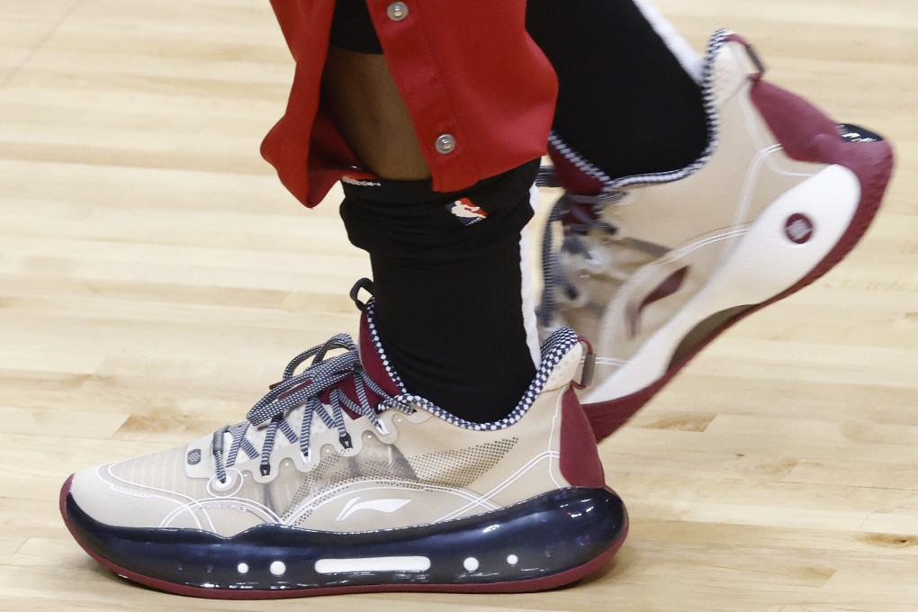 A Miami Heat player wearing Li-Ning shoes during an NBA playoff game this year. Photo: AFP