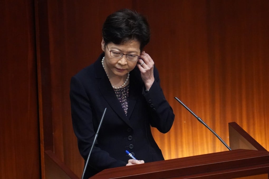 Chief Executive Carrie Lam told pro-establishment lawmakers on Wednesday that a review of the Legal Aid Department could be necessary. Photo: Sam Tsang