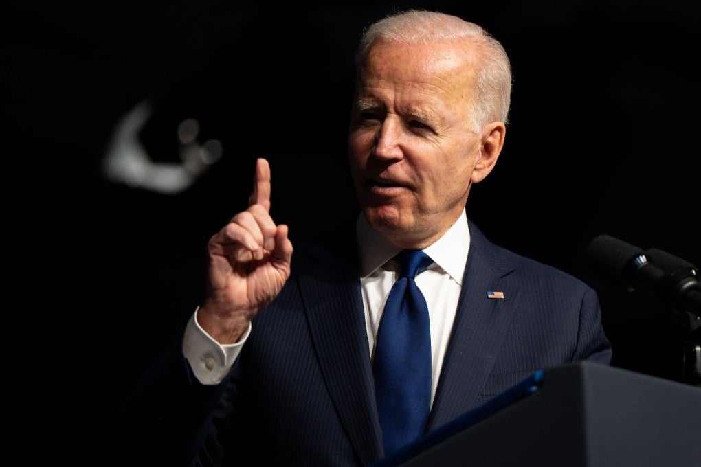 US President Joe Biden speaks at a rally during commemorations of the 100th anniversary of the Tulsa race massacre on Tuesday. Photo: AFP